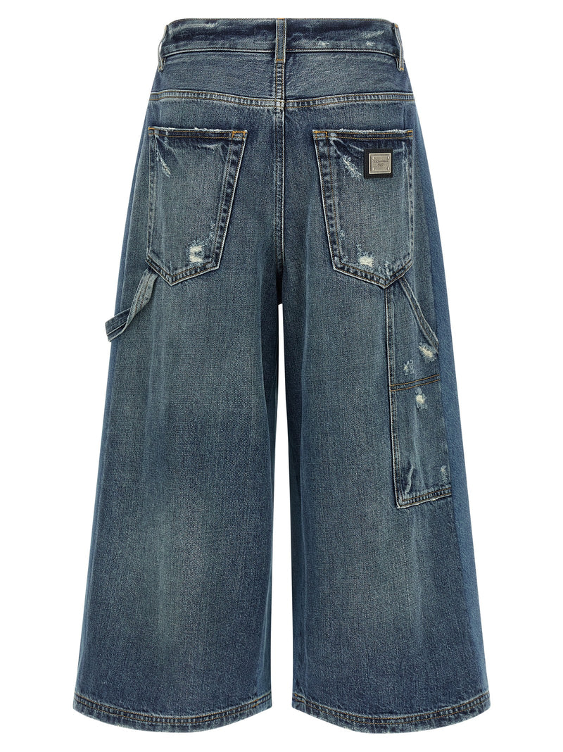Dolce & Gabbana Blue Cotton Bermuda Shorts