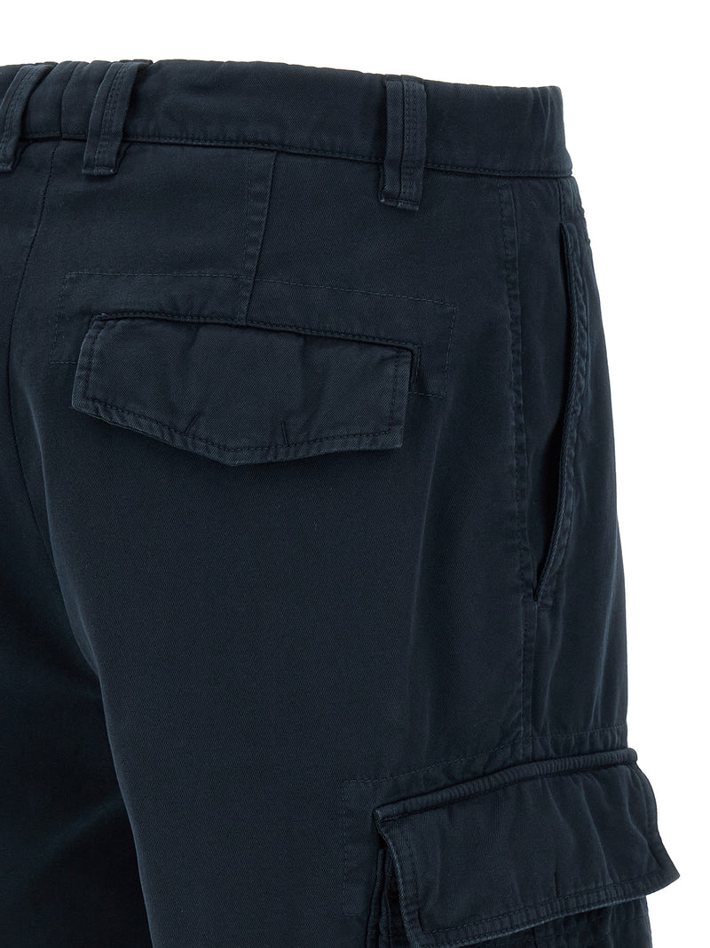 Brunello Cucinelli Blue Cotton Bermuda Shorts