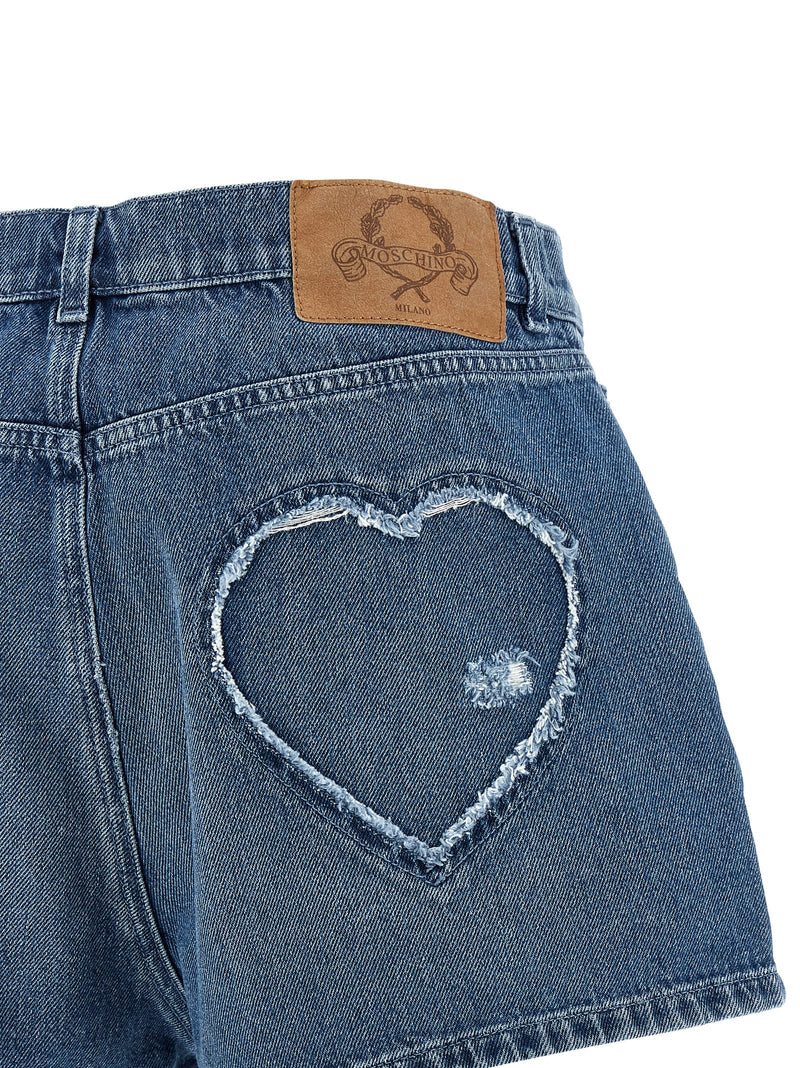 Moschino Blue Cotton Bermuda Shorts