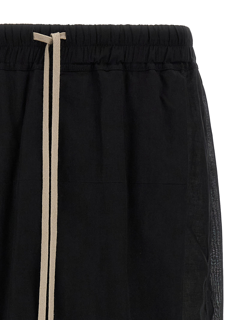 Rick Owens Black Cotton Bermuda Shorts