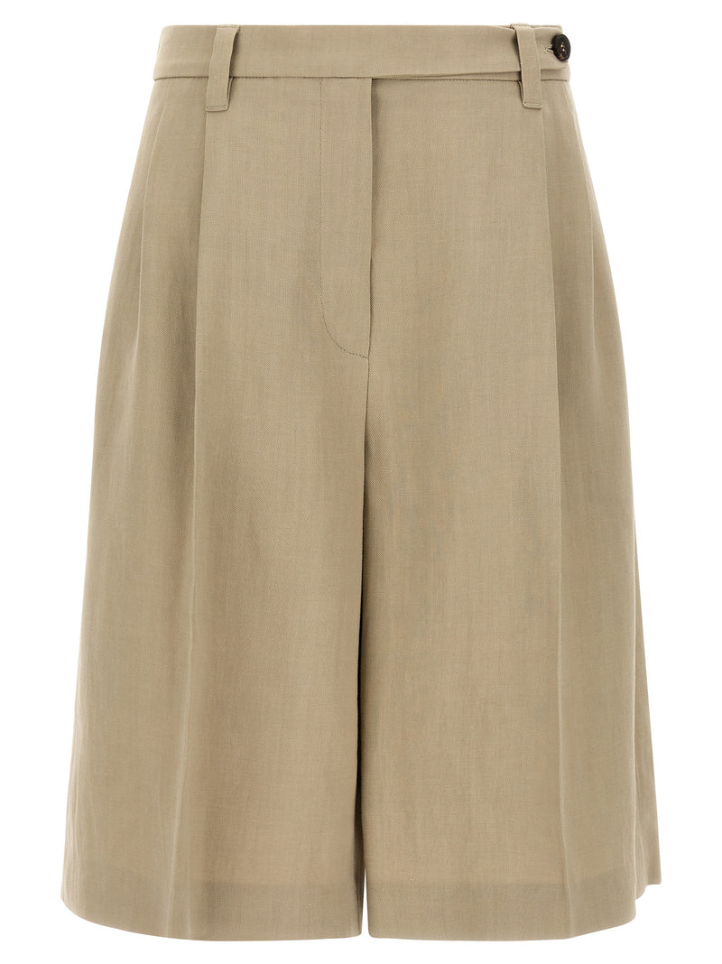 Brunello Cucinelli Beige Viscose Bermuda Shorts