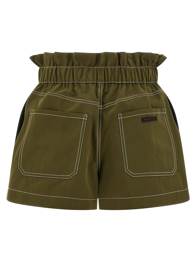 Marni Bicolor Cotton Bermuda Shorts