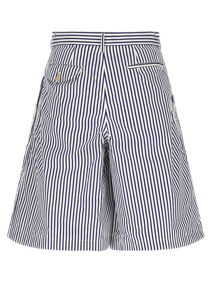 Comme Des Garçons Blue Cotton Bermuda Shorts