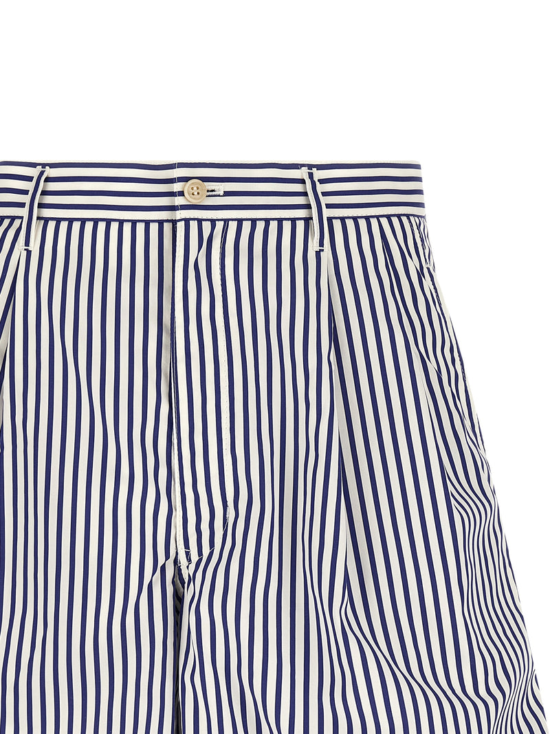 Comme Des Garçons Blue Cotton Bermuda Shorts