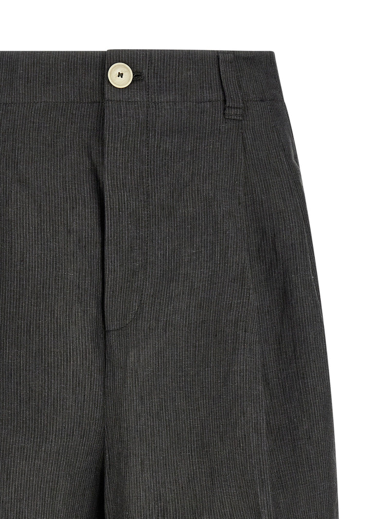 Jacquemus Gray Linen Bermuda Shorts