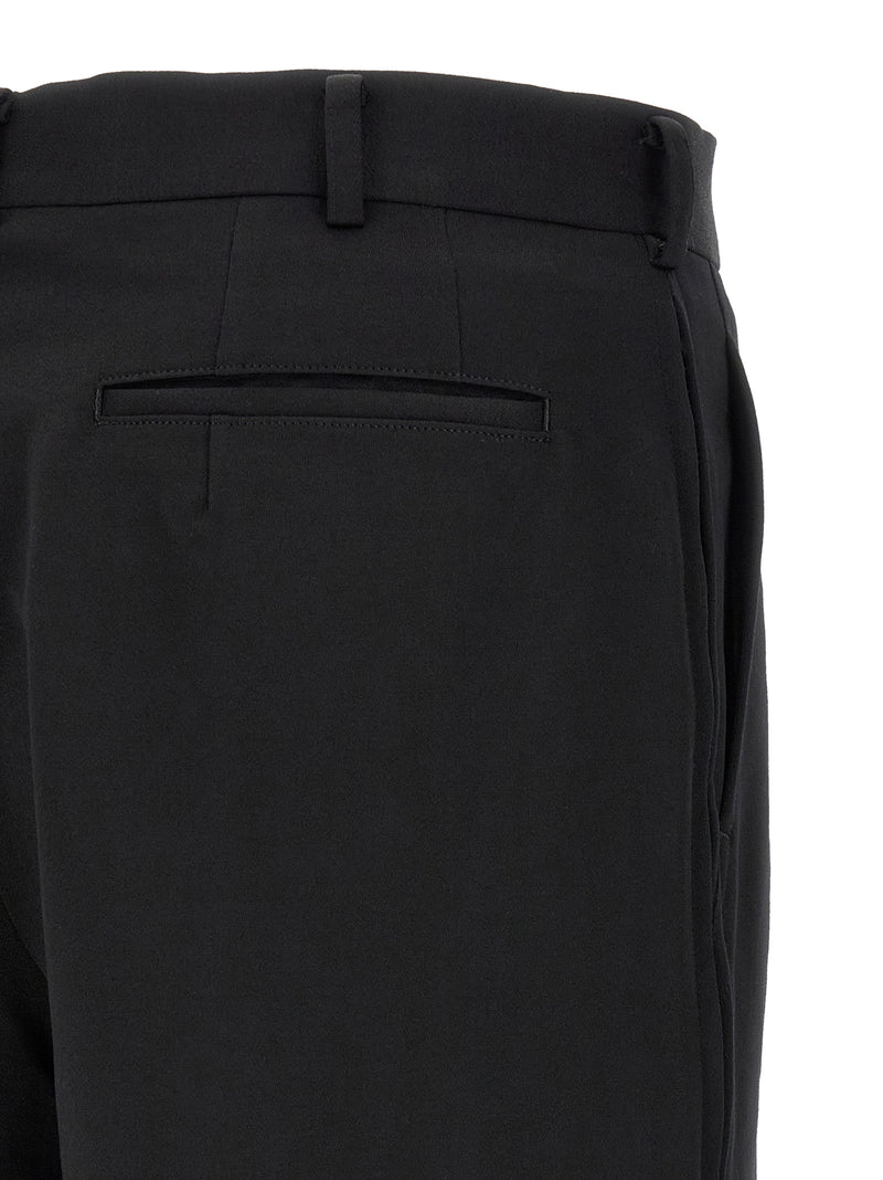 Comme Des Garçons Black Wool Bermuda Shorts