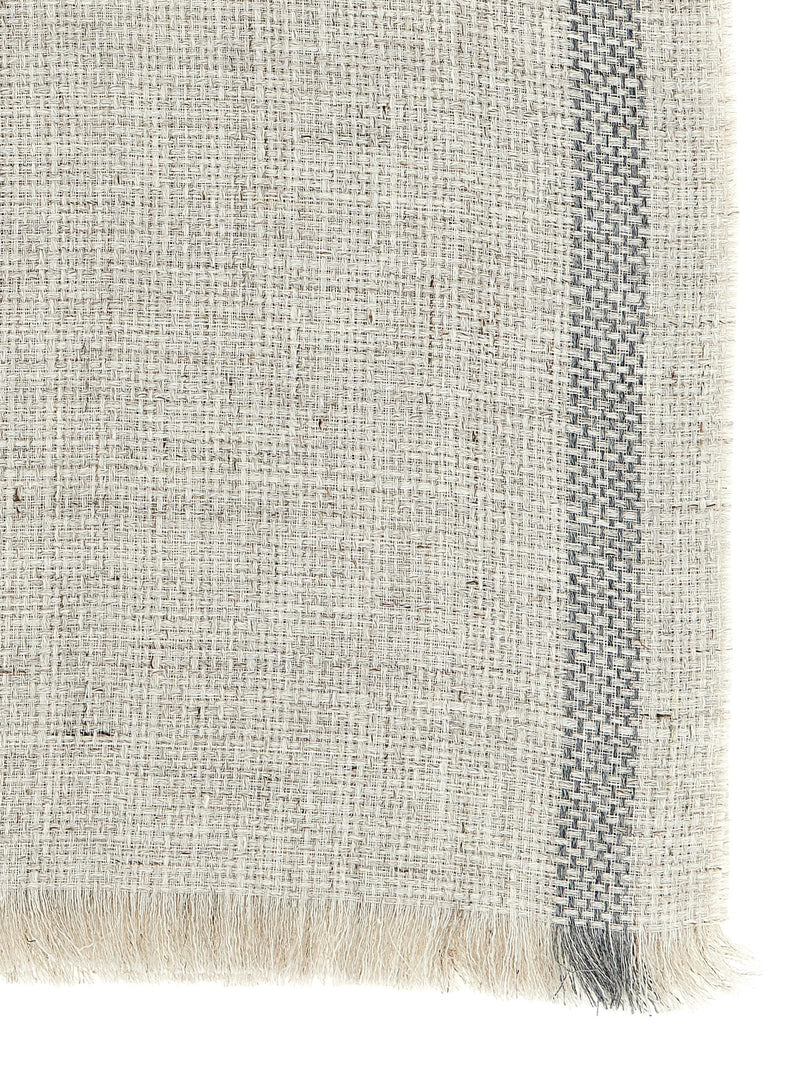 Brunello Cucinelli Gray Linen Scarf