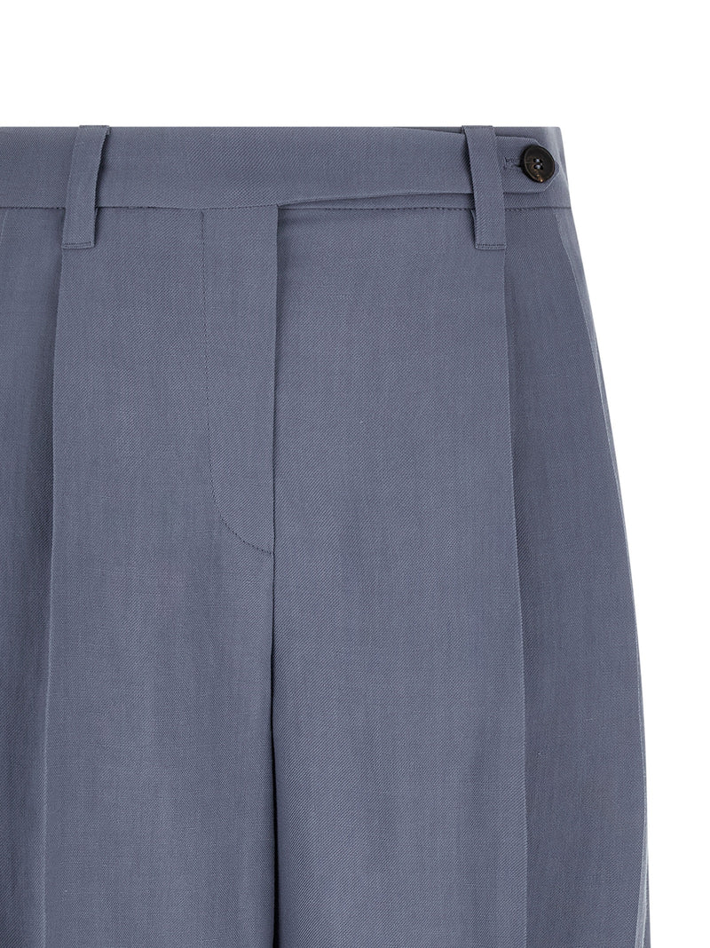 Brunello Cucinelli Blue Viscose Bermuda Shorts