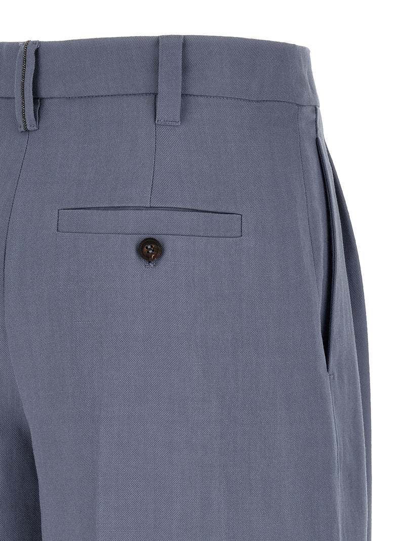 Brunello Cucinelli Blue Viscose Bermuda Shorts