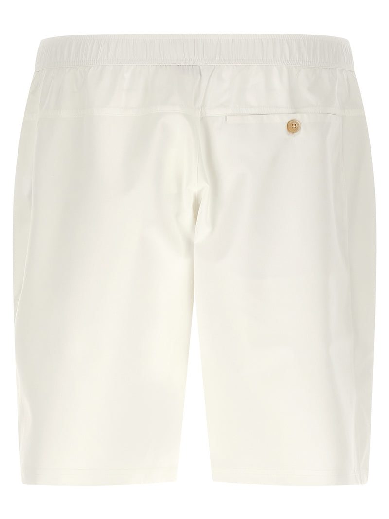 Brunello Cucinelli White Polyester Bermuda Shorts