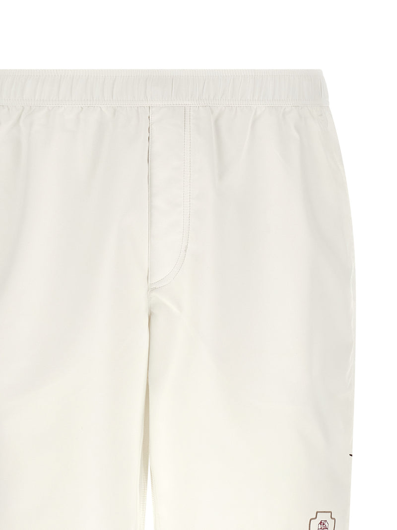 Brunello Cucinelli White Polyester Bermuda Shorts