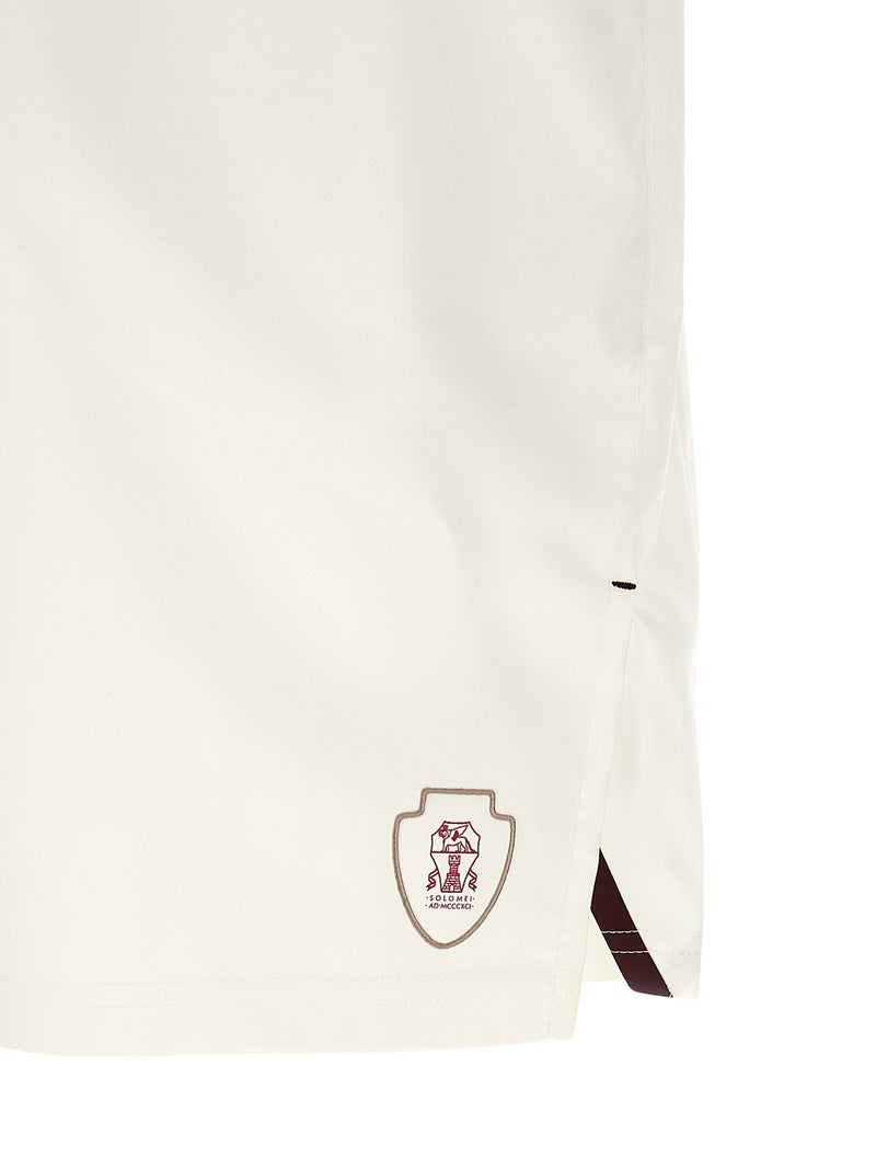 Brunello Cucinelli White Polyester Bermuda Shorts
