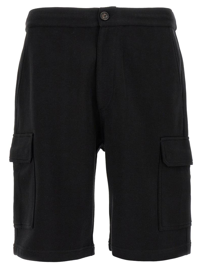 Brunello Cucinelli Black Cotton Bermuda Shorts