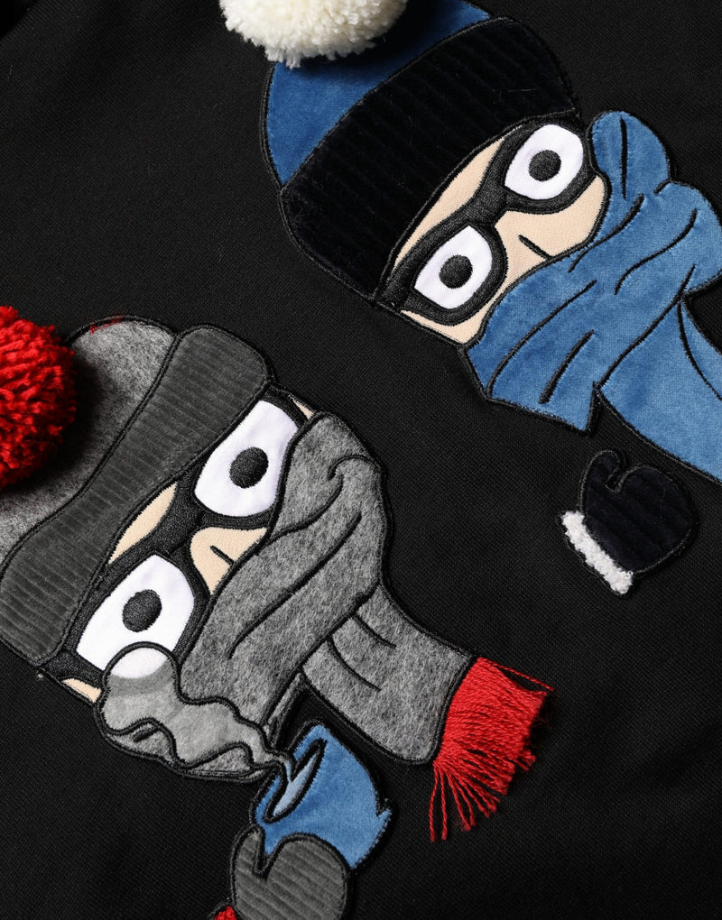 Sudadera con capucha de algodón negro para hombre #dgfamily de Dolce & Gabbana