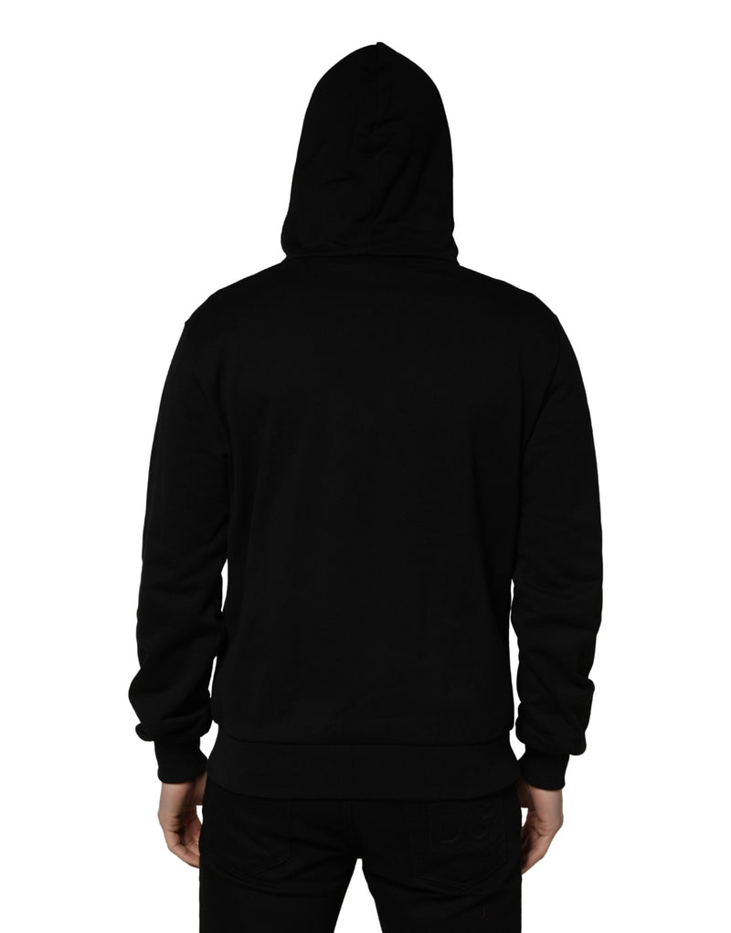 Sudadera con capucha de algodón negro para hombre #dgfamily de Dolce & Gabbana