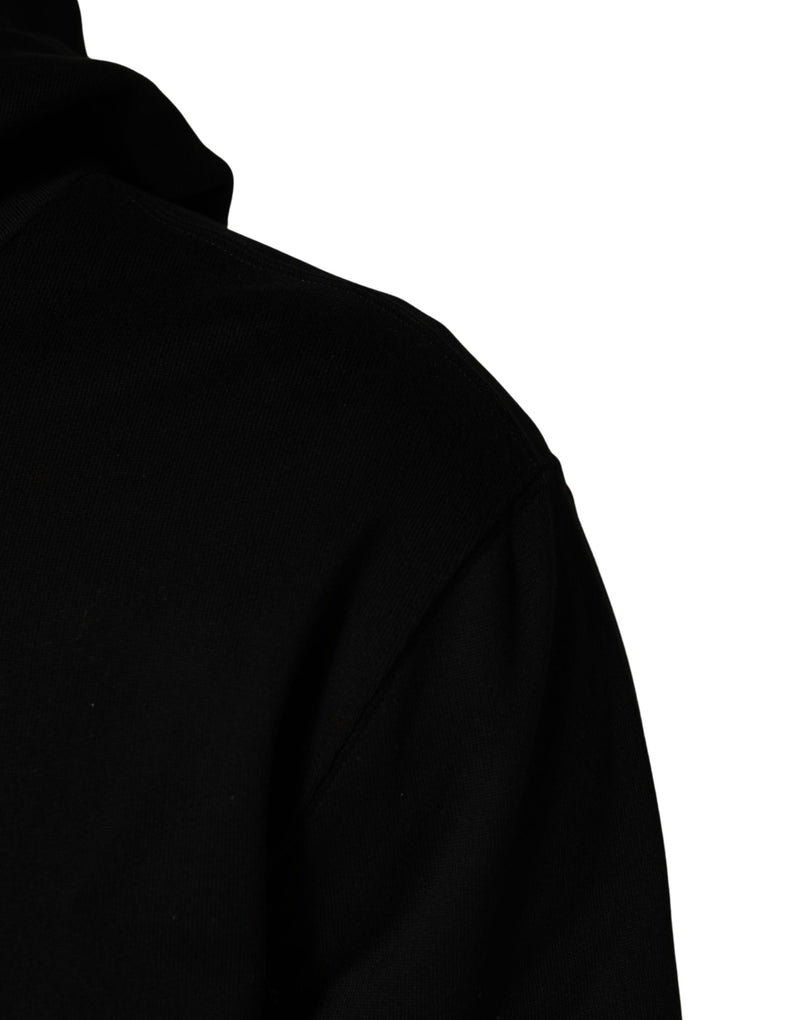 Sudadera con capucha de algodón negro para hombre #dgfamily de Dolce & Gabbana
