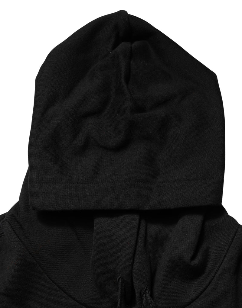 Sudadera con capucha de algodón negro para hombre #dgfamily de Dolce & Gabbana