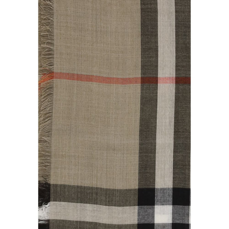 Burberry Beige Wool Oves Aries Scarf