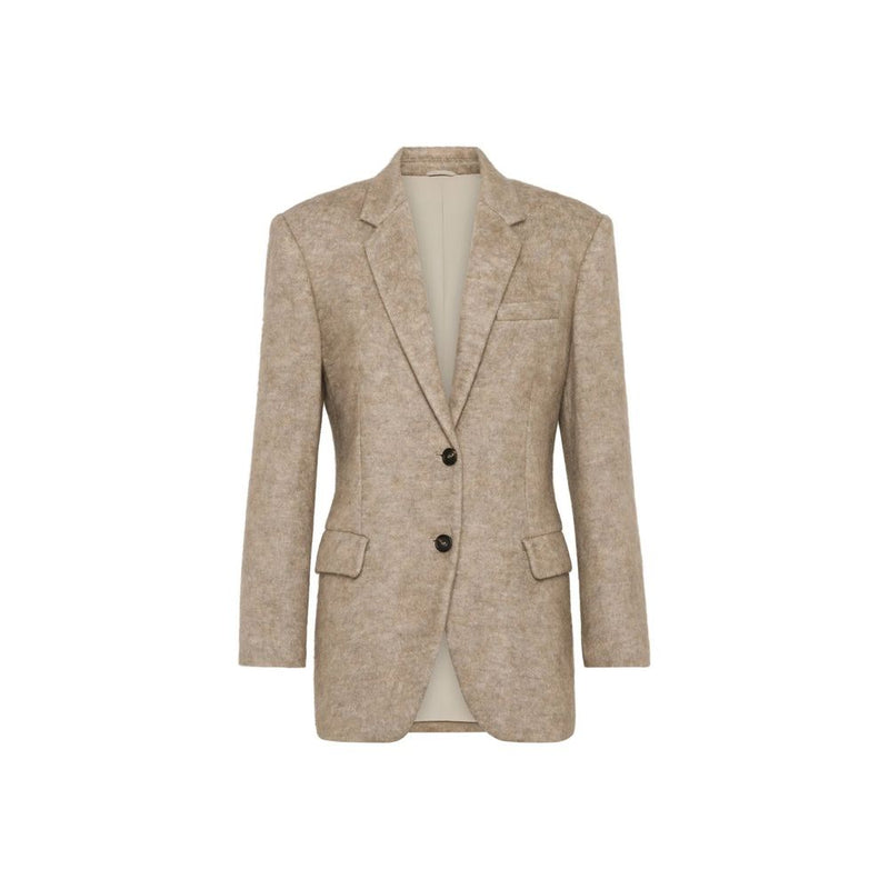 Brunello Cucinelli Beige Cashmere Blazer