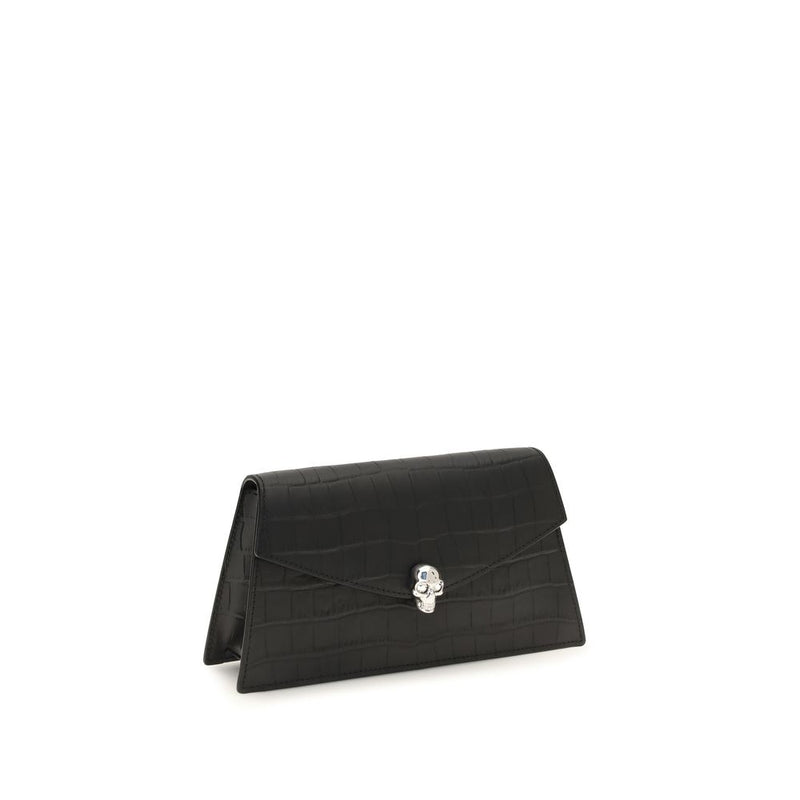 Alexander McQueen Black Calf Leather Bos Taurus Clutch Bag