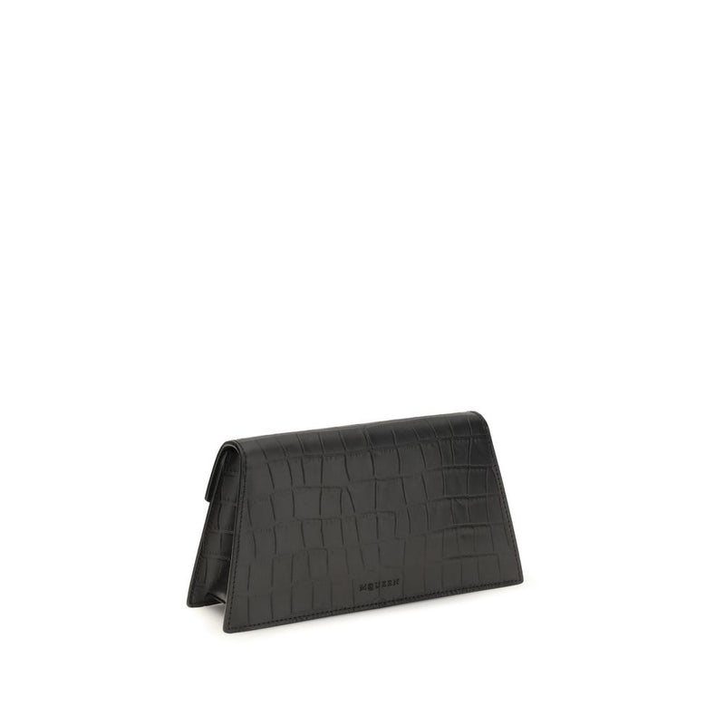 Alexander McQueen Black Calf Leather Bos Taurus Clutch Bag