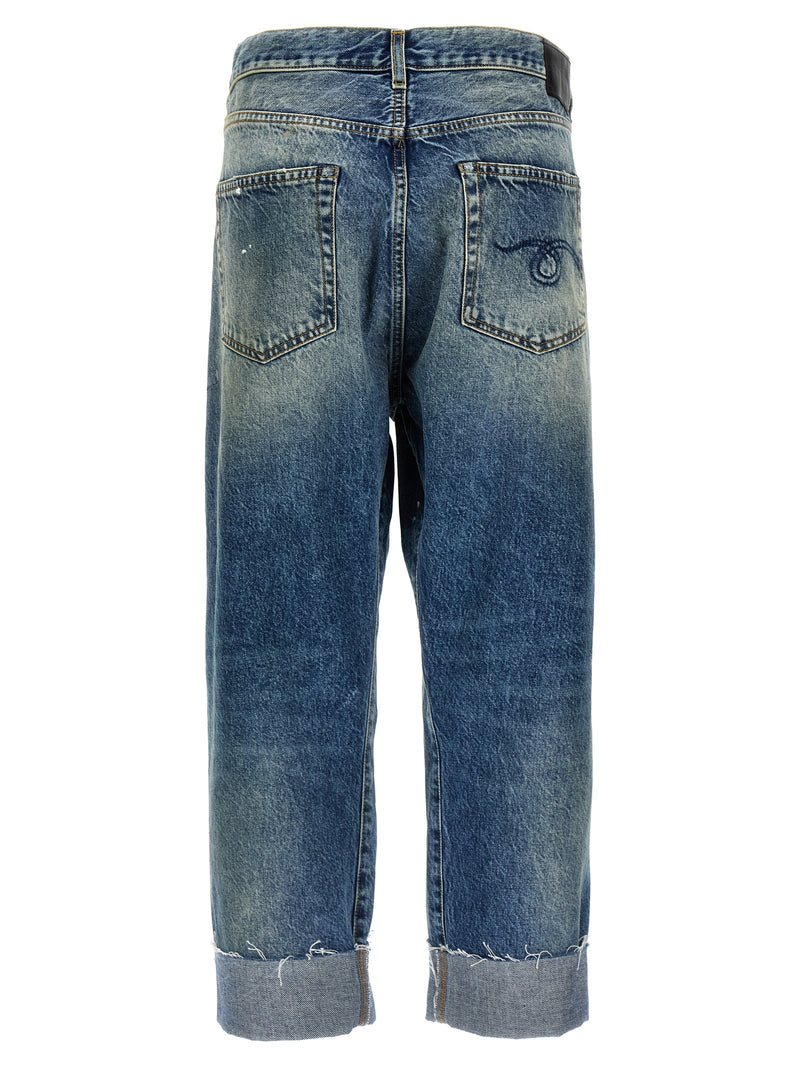Jeans rectos de algodón azul R13