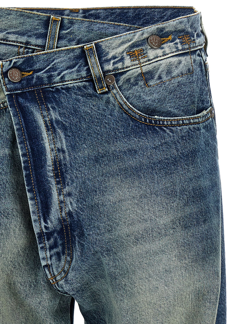 Jeans rectos de algodón azul R13