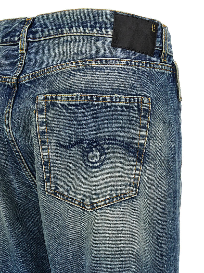 Jeans rectos de algodón azul R13