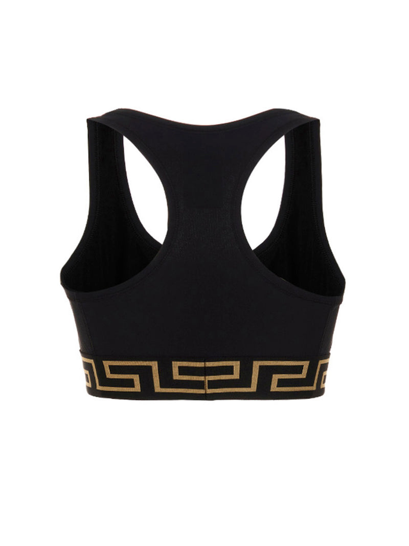 Versace Black Polyamide Sport Bra