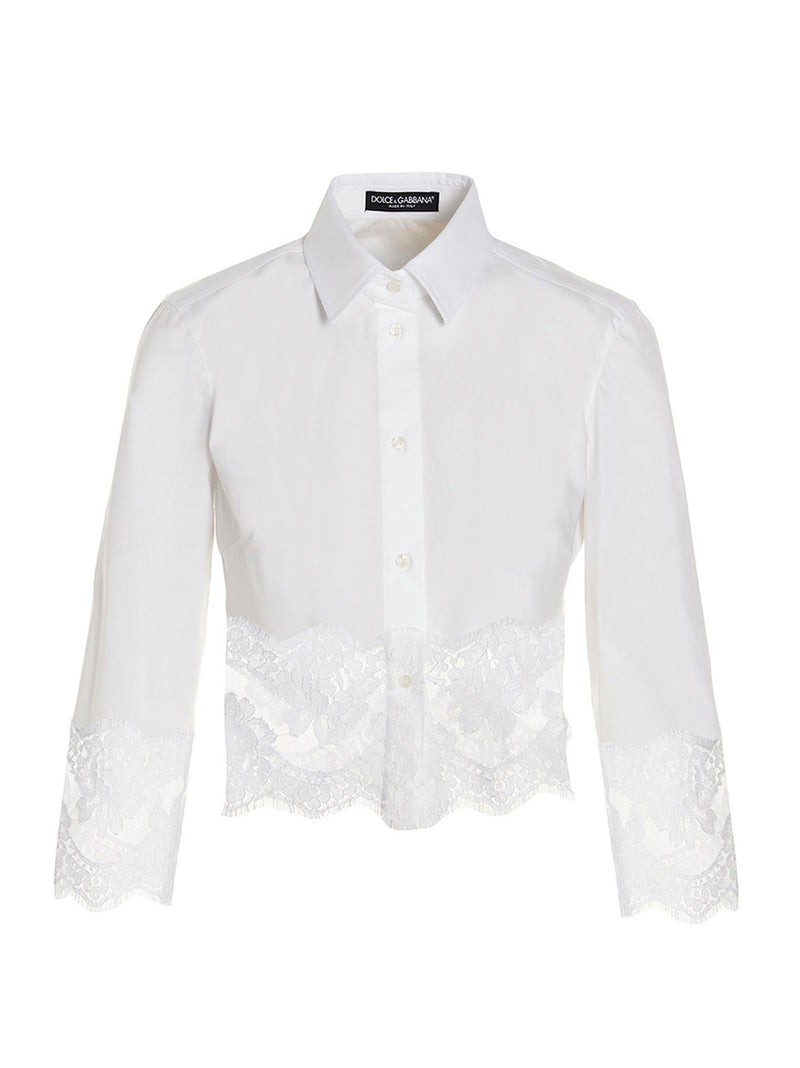 Dolce & Gabbana White Cotton Blouse