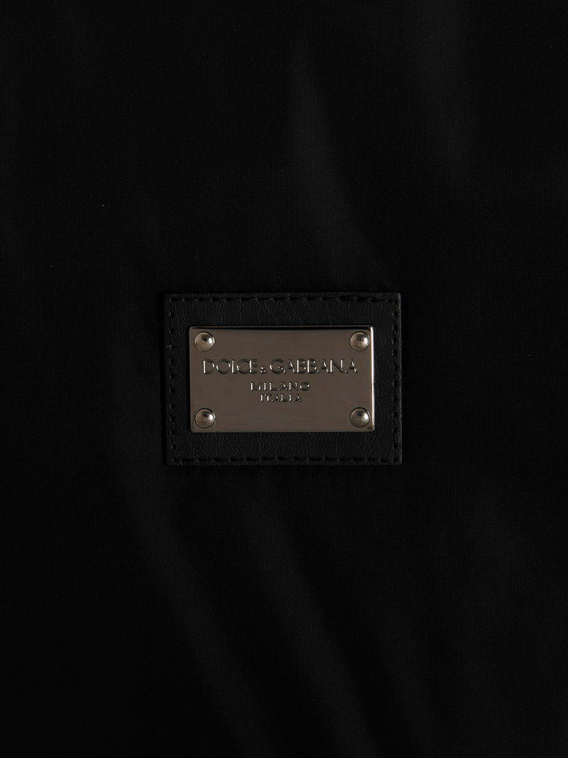 Dolce & Gabbana Black Polyamide Bomber