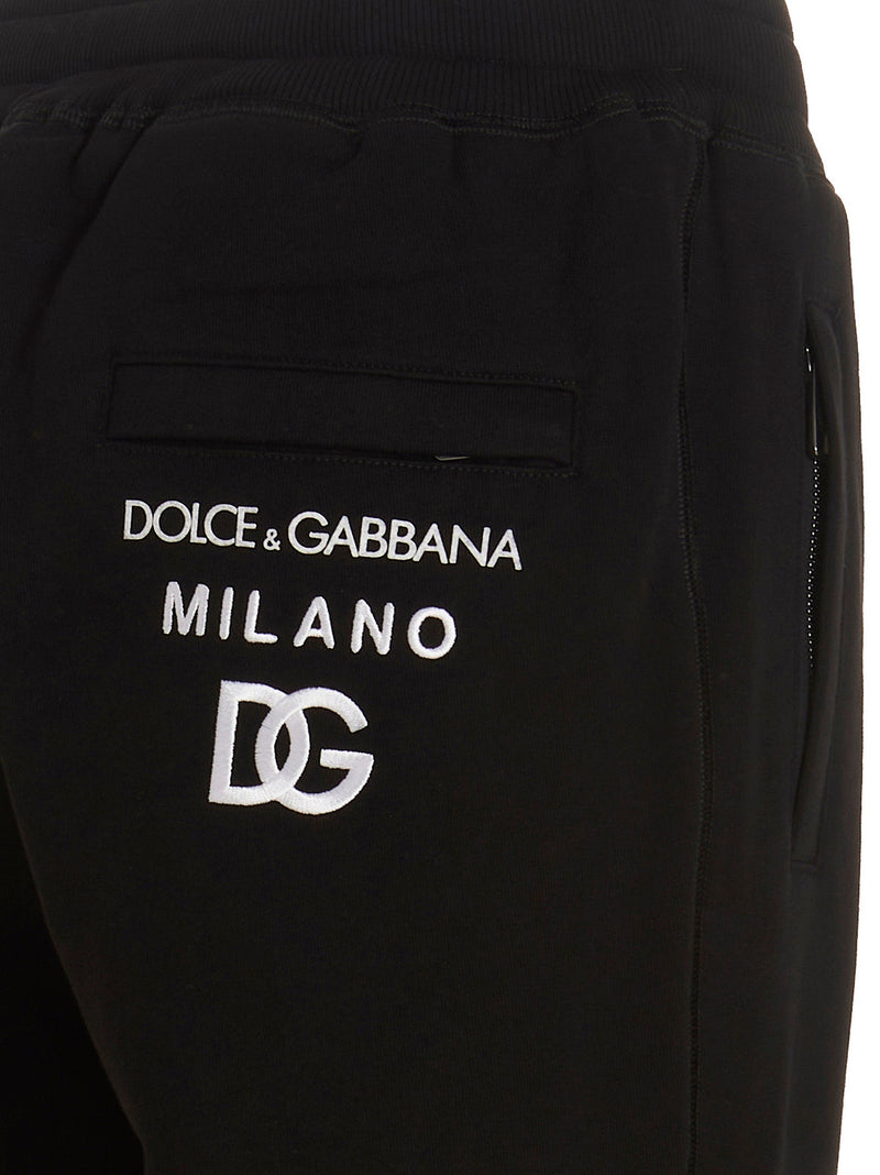 Dolce & Gabbana Black Cotton Joggers (Workout Pants)