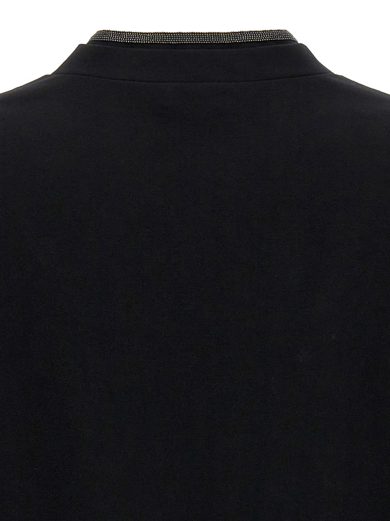 Brunello Cucinelli Black Cotton T-Shirt