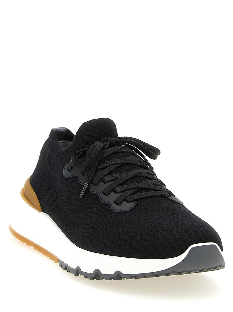 Brunello Cucinelli Black Polyethylene Athletic Sneakers