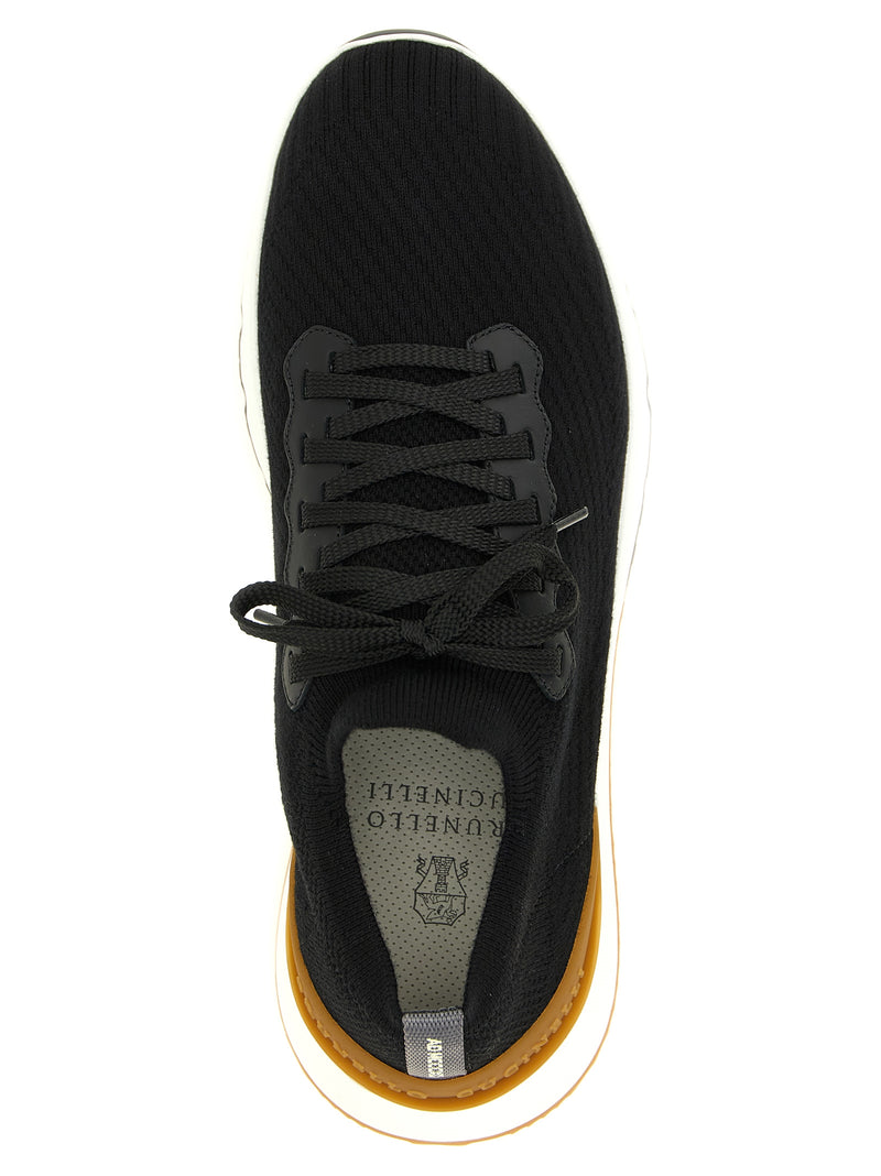 Brunello Cucinelli Black Polyethylene Athletic Sneakers