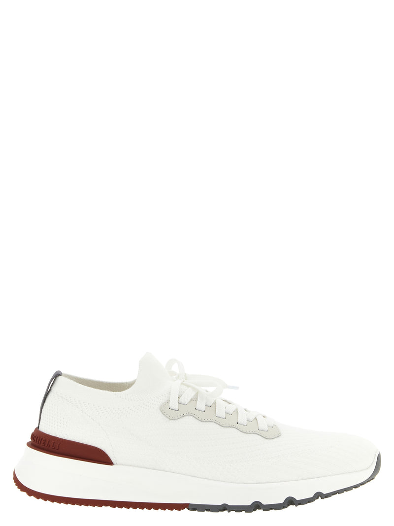 Brunello Cucinelli White Polyethylene Athletic Sneakers