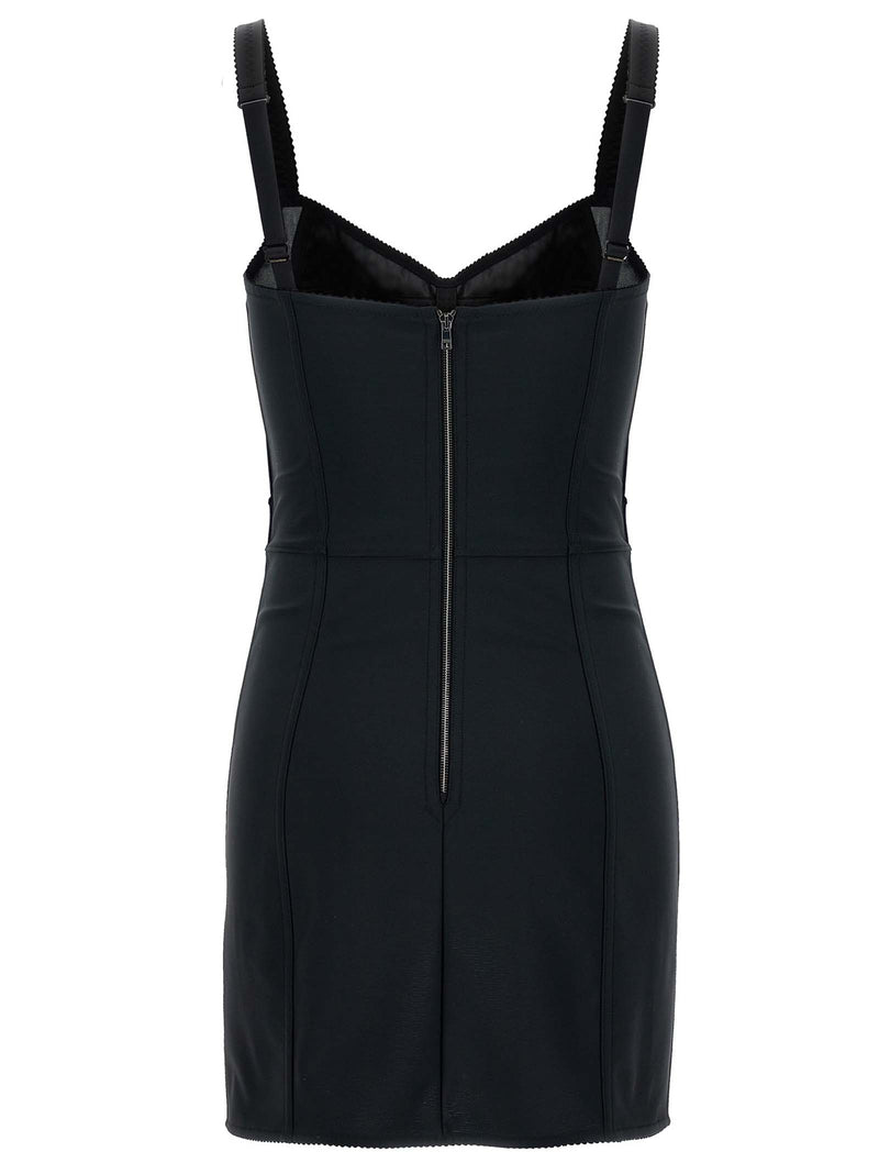 Dolce & Gabbana Black Polyester Short Dress