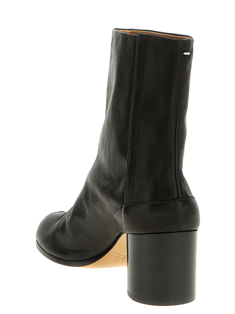 Maison Margiela Black Napa Leather / Calf Bos Taurus Ankle Boots