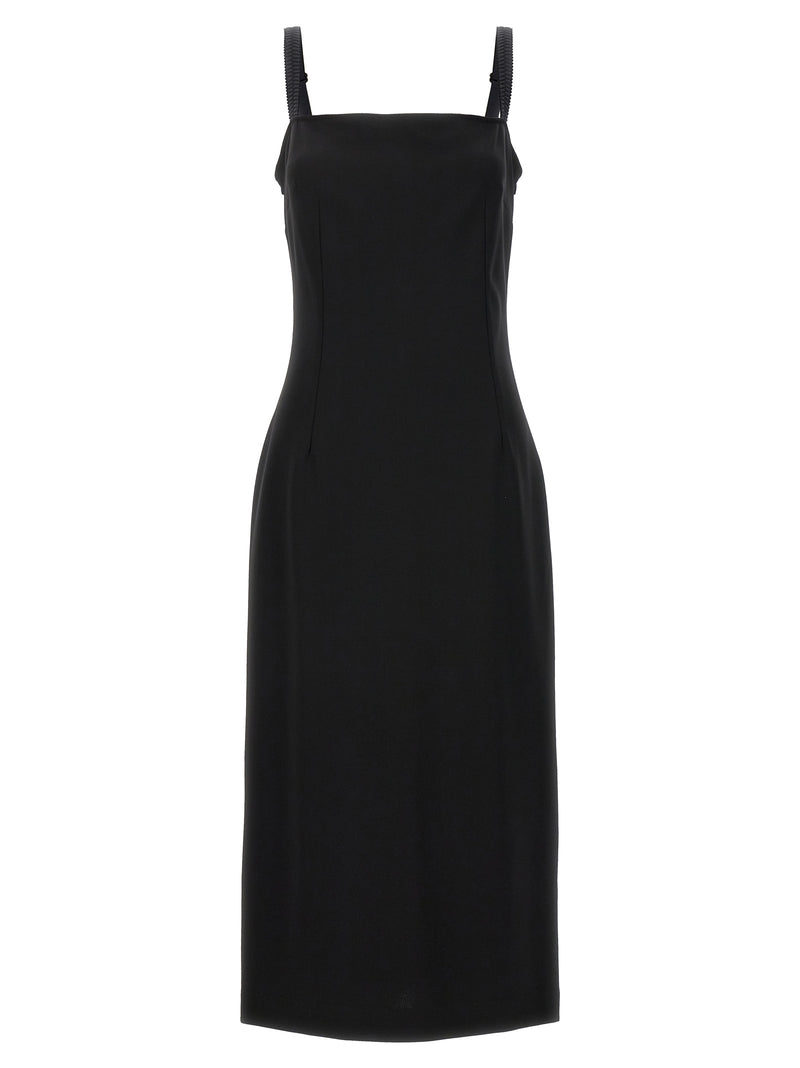 Dolce & Gabbana Black Viscose Midi Dress