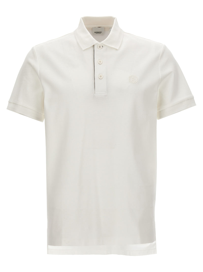 Burberry White Cotton Polo Shirt