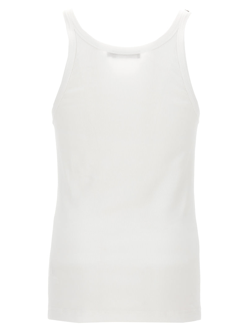 Dolce & Gabbana White Cotton Tank Tops