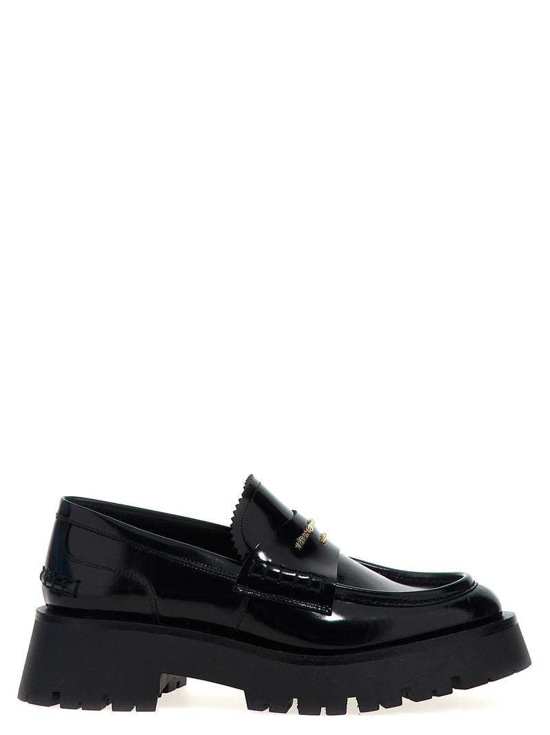 Alexander Wang Black Cowhide Slip-On Loafers