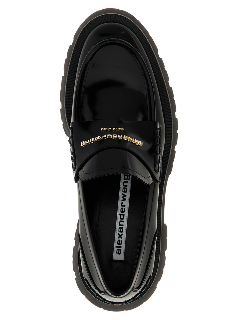 Alexander Wang Black Cowhide Slip-On Loafers