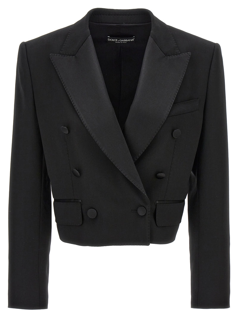 Dolce & Gabbana Black Virgin Wool Blazer