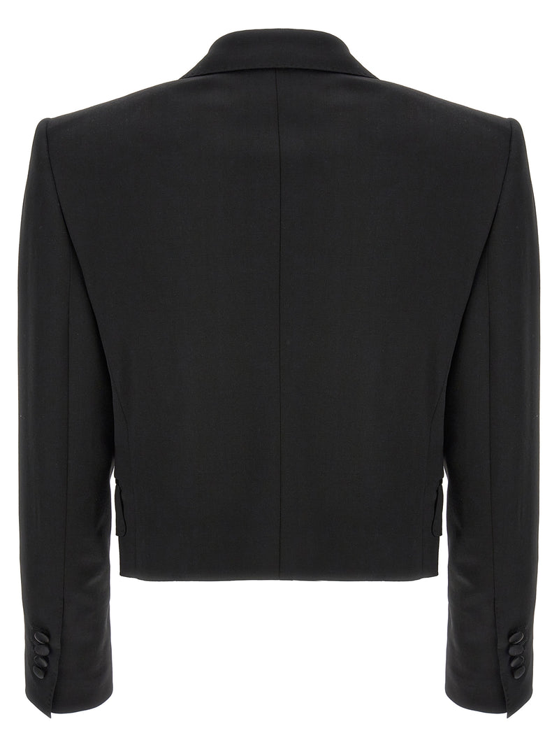 Dolce & Gabbana Black Virgin Wool Blazer