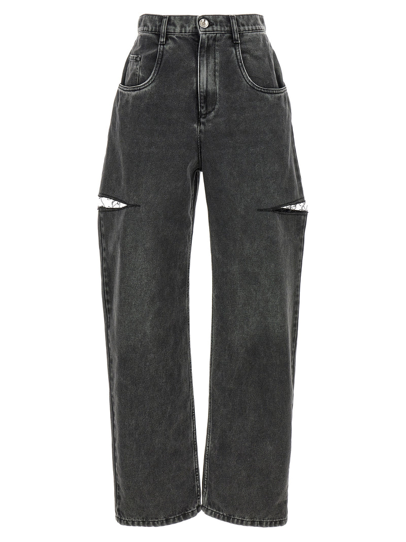 Maison Margiela Black Cotton Straight-Leg Jeans