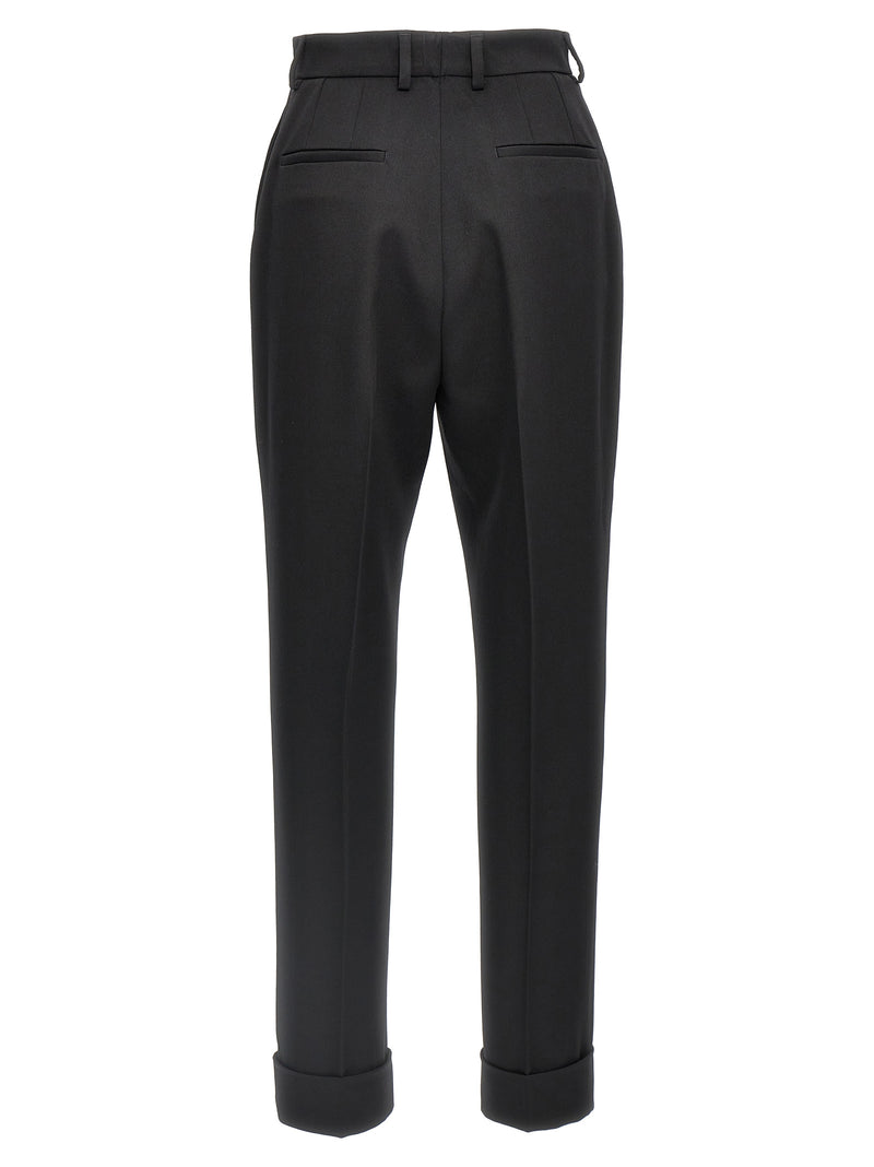 Dolce & Gabbana Black Virgin Wool Dress Pants