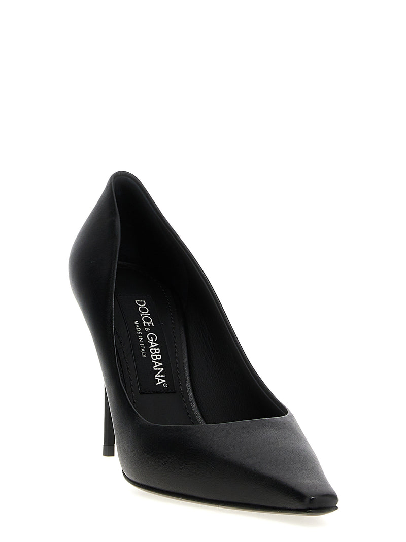 Dolce & Gabbana Black Lamb Leather High Heel Pumps