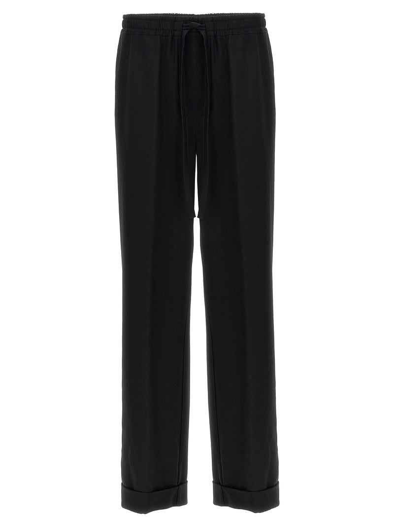 Dolce & Gabbana Black Virgin Wool Casual Pants