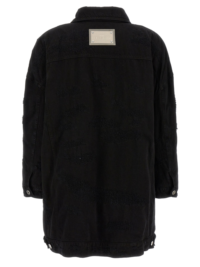 Dolce & Gabbana Black Cotton Denim Jacket